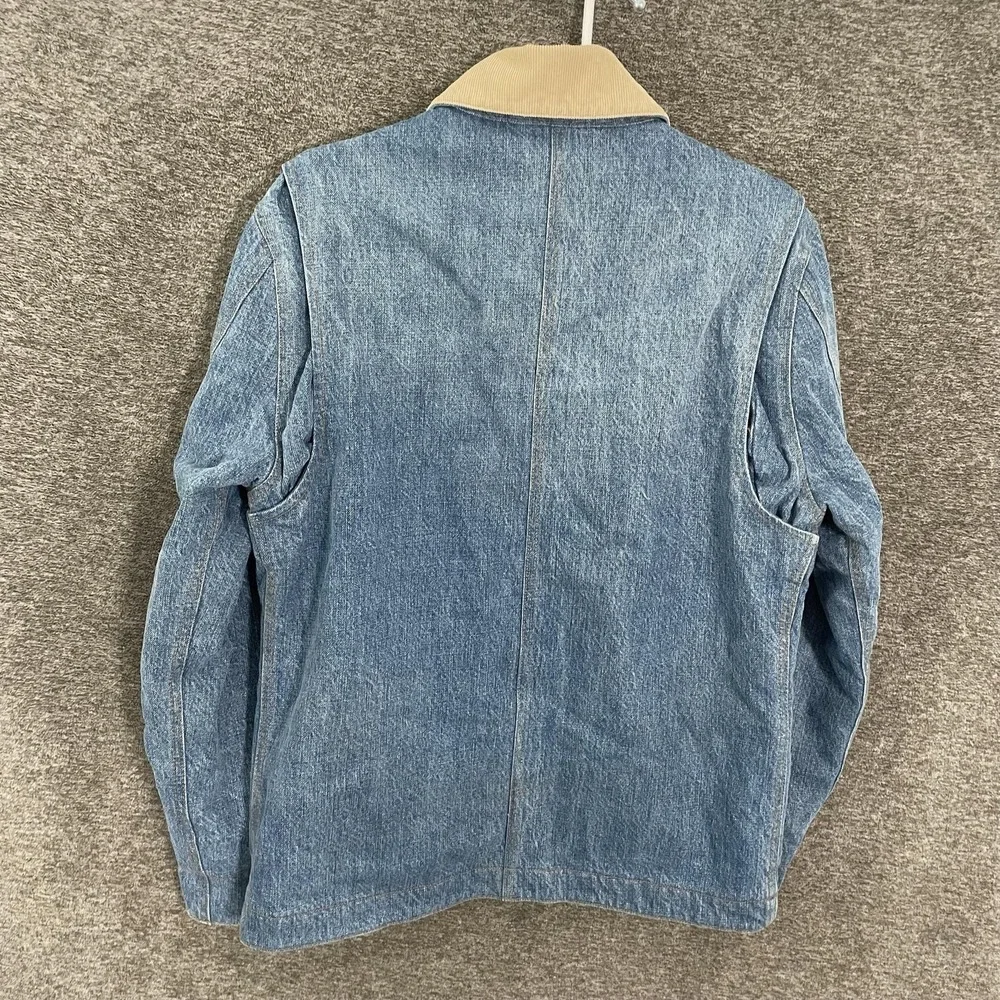Taylor Stitch Fletcher Workhorse Jacket Mens 38 Blue Denim Blanket Lined